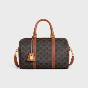 119572CAS-04LU_1_FW24_P2_W.jpg CELINE Large Boston IN Triomphe Canvas and calfskin