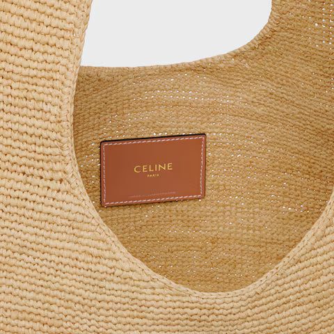 119632GP6-02NT_4_SUM25_W.jpg CELINE Celine Classic Panier Shopper Cabas IN RAFFIA AND CALFSKIN