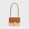 119672FUO-02NT_1_SUM25_W.jpg CELINE TEEN GARANCE BAG IN WICKER AND NATURAL CALFSKIN