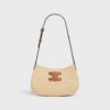119722GNR-02NT_1_SUM25_W_b68430fc-63c0-4b27-a916-b3834f30a4db.jpg CELINE MEDIUM TILLY BAG IN RAFFIA AND CALFSKIN