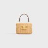 CELINE TRIOMPHE OVAL BOX IN WICKER AND CALFSKIN