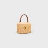 CELINE TRIOMPHE OVAL BOX IN WICKER AND CALFSKIN