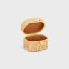CELINE TRIOMPHE OVAL BOX IN WICKER AND CALFSKIN