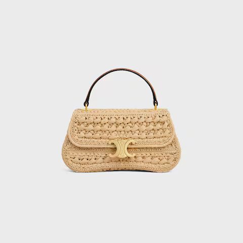 119862ETU-02NT_1_SUM25_W.jpg CELINE TEEN CELINE LOLA IN RAFFIA EFFECT TEXTILE