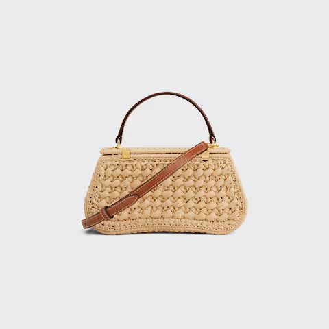 119862ETU-02NT_3_SUM25_W.jpg CELINE TEEN CELINE LOLA IN RAFFIA EFFECT TEXTILE