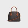 120682DNK-04LU_3_FALL25_W.jpg CELINE TEEN HONORINE BAG IN Triomphe Canvas and Calfskin