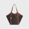 121572GQC-04LU_4_SUM25_W_V2.jpg CELINE LARGE CABAS IN Triomphe canvas and calfskin