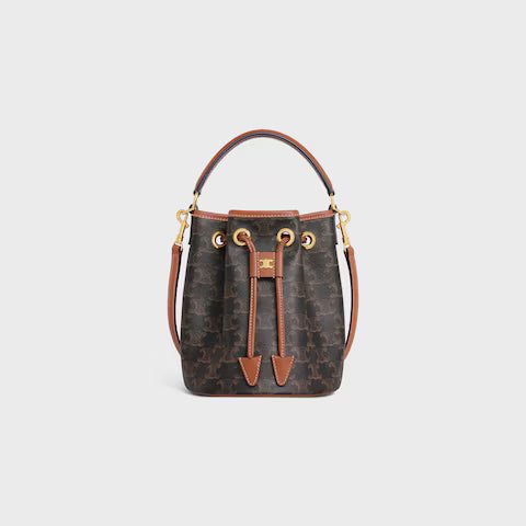 121672CAS-04LU_1_SUM25_W.jpg CELINE TEEN CLARA BAG IN Triomphe Canvas and calfskin
