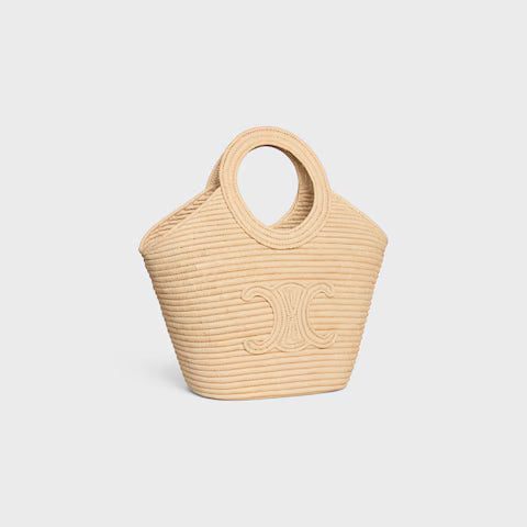 CELINE BRAIDED PANIER IN RAFFIA