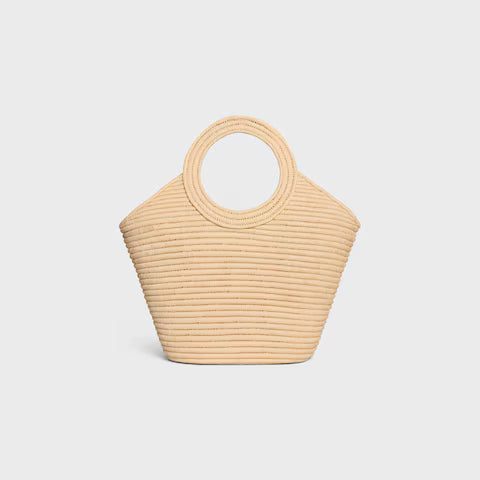 CELINE BRAIDED PANIER IN RAFFIA