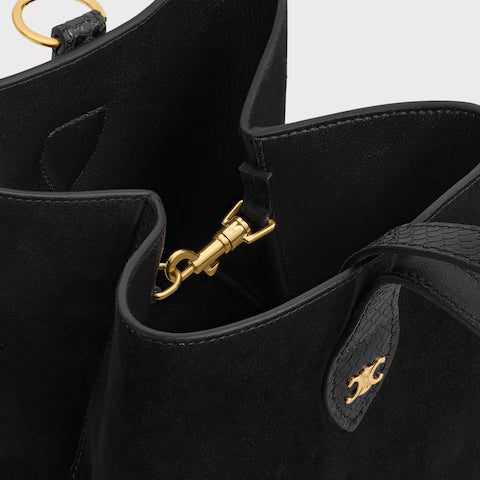 CELINE SMALL AMBER IN SUEDE AND PYTHON EFFECT CALFSKIN