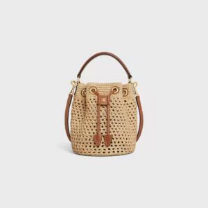 122622GTO-02NT_1_FALL25_W.jpg CELINE TEEN CLARA BAG IN RAFFIA AND CALFSKIN