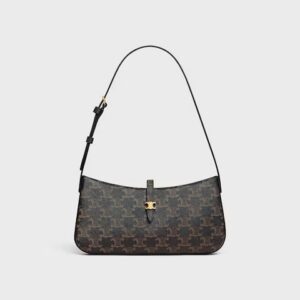 123052DQW-38NO_1_WIN25_W_V1_0f968626-3b9c-454b-920d-c10415a33675.jpg CELINE TINA SHOULDER BAG IN Triomphe canvas
