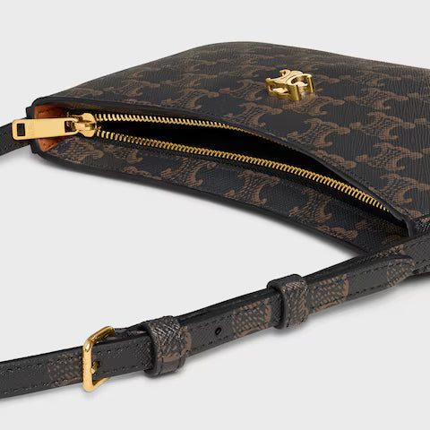 CELINE TINA SHOULDER BAG IN Triomphe canvas