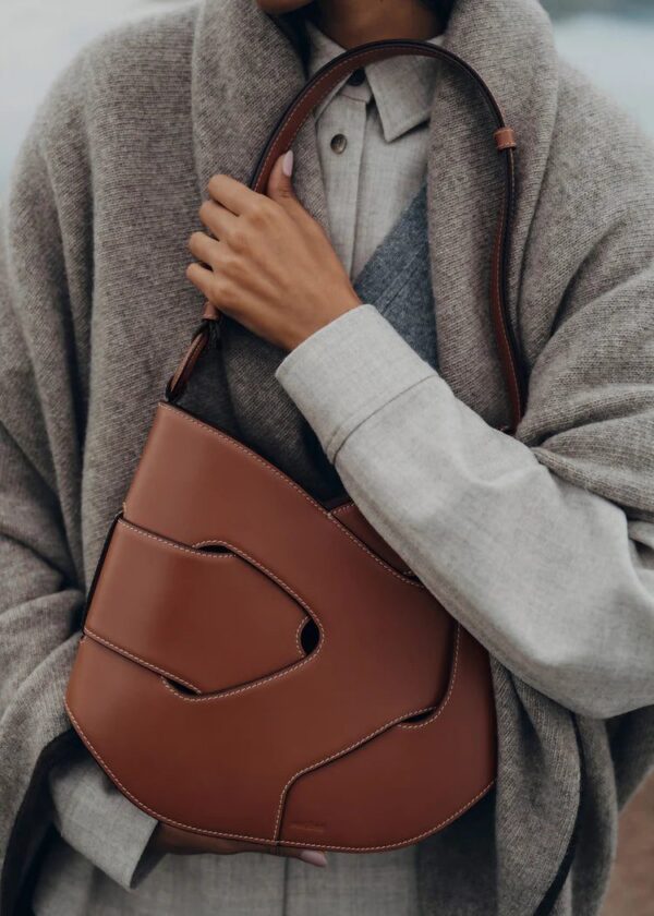 Polène Nodde Hobo Edition Smooth Cognac