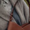 Polène Nodde Hobo Edition Smooth Cognac