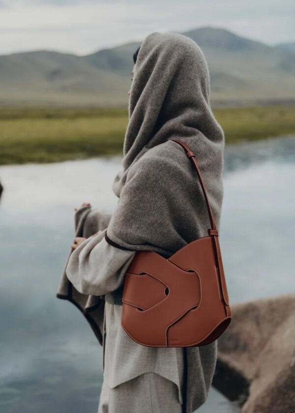 Polène Nodde Hobo Edition Smooth Cognac
