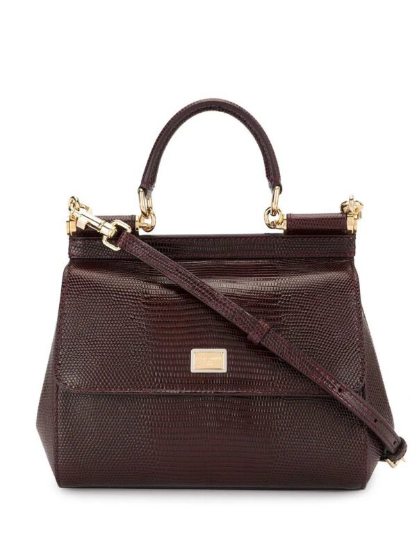 Dolce & Gabbana  small Sicily iguana-print top-handle bag