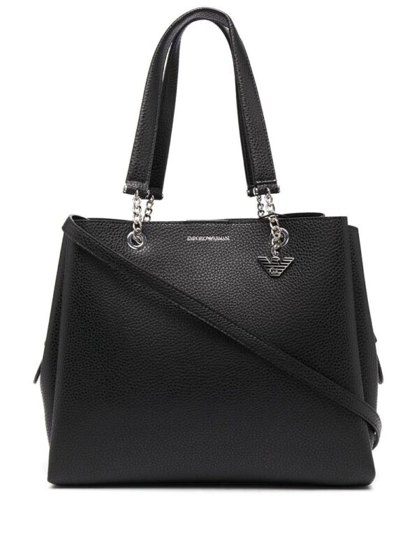 15853090_30290639_1000.jpg Emporio Armani pebbled-effect logo-plaque tote bag