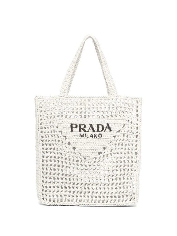 16763010_33126094_1000.jpg Prada logo-print raffia tote bag