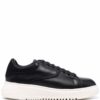 17184580_34878059_1000_4cc2af20-d38e-475a-bd31-7b2316889781.jpg Emporio Armani panelled low-top leather sneakers