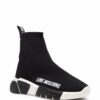 Moschino logo sneaker boots