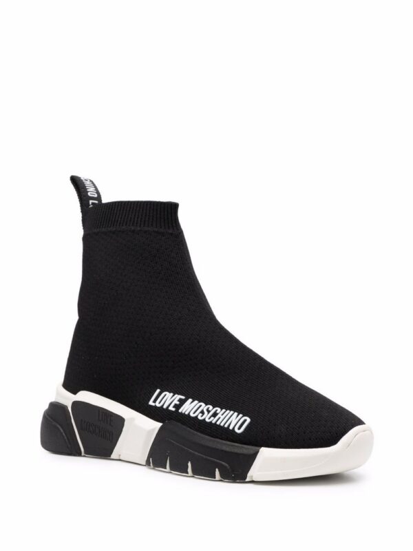 Moschino logo sneaker boots