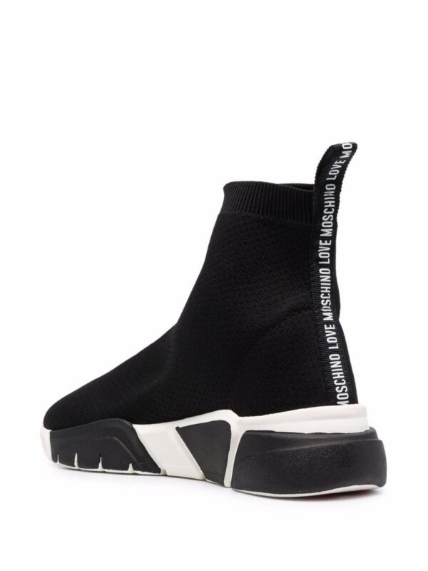 Moschino logo sneaker boots