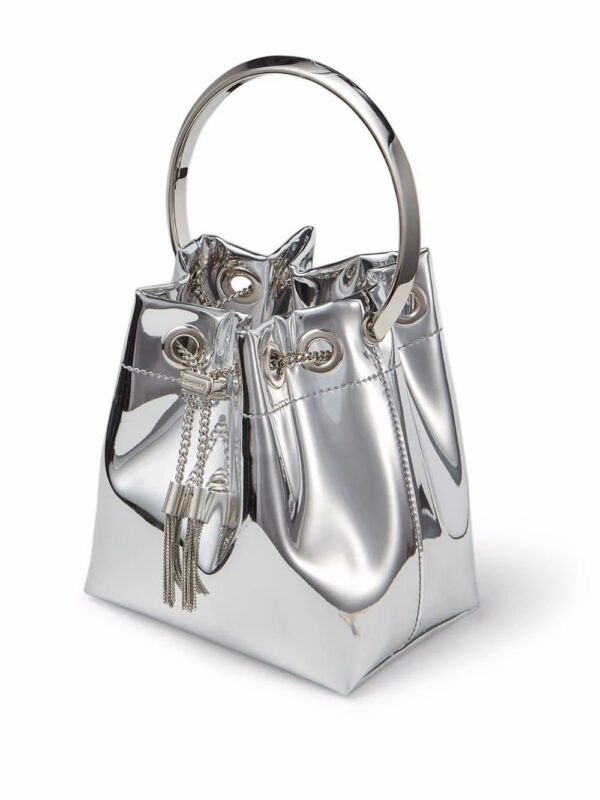 17500118_36373524_1000.jpg Jimmy Choo Bon Bon metallic-effect bucket bag