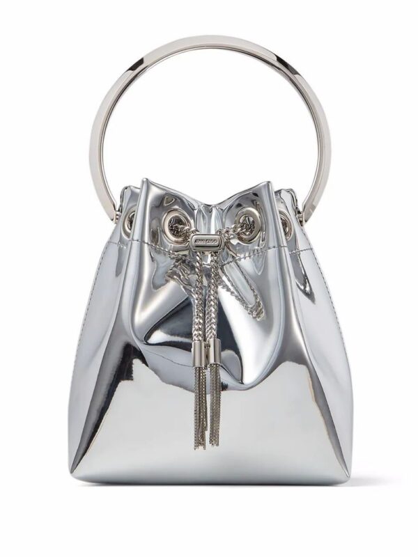 17500118_36373529_1000.jpg Jimmy Choo Bon Bon metallic-effect bucket bag