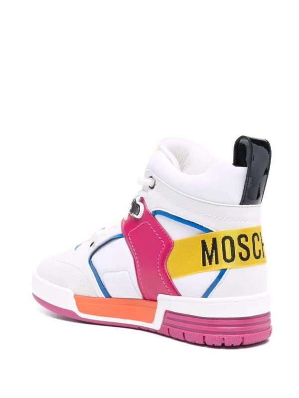 17728232_37135944_1000.jpg Moschino panelled high-top sneakers