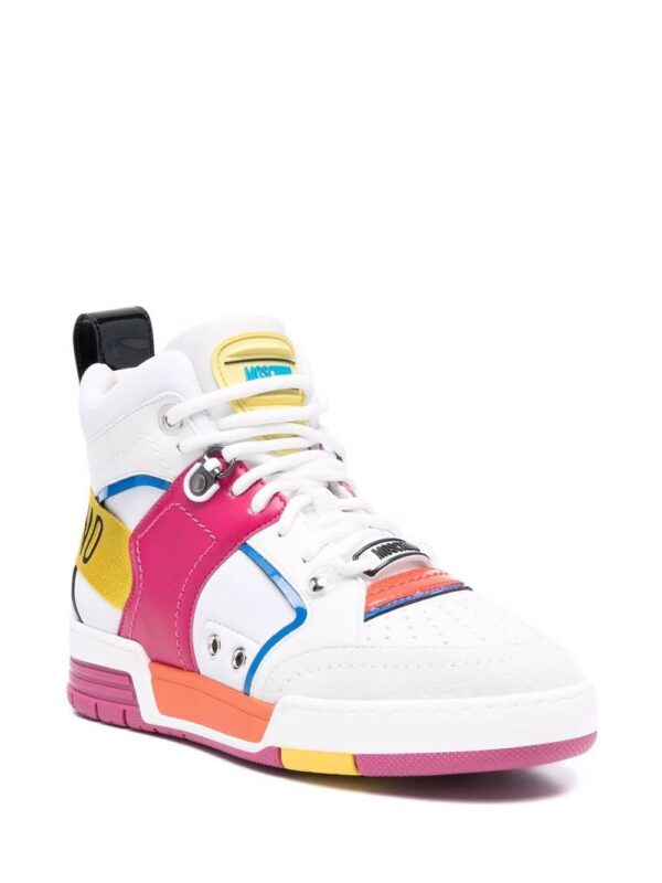 17728232_37137289_1000.jpg Moschino panelled high-top sneakers