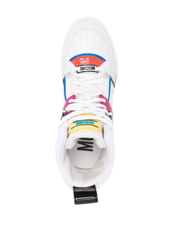 17728232_37493562_1000.jpg Moschino panelled high-top sneakers