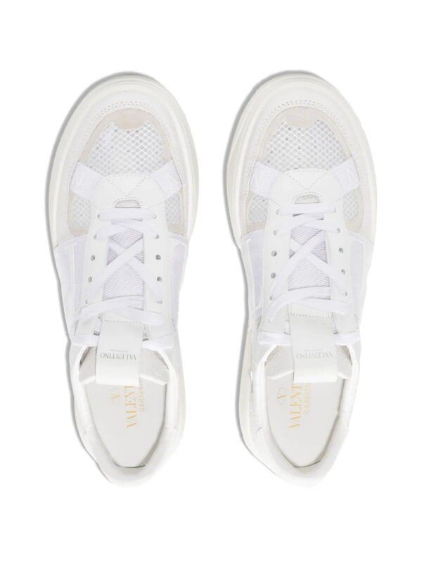 Valentino Garavani  mesh-detailed lace-up sneakers
