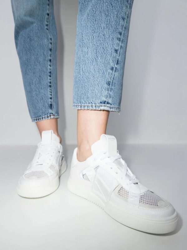 Valentino Garavani  mesh-detailed lace-up sneakers