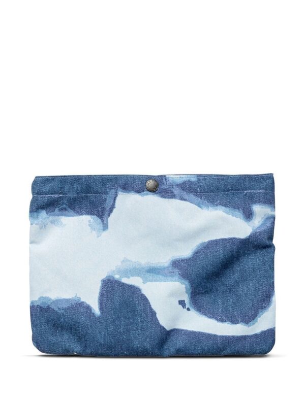 Supreme  x The North Face bleached denim-print shoulder bag