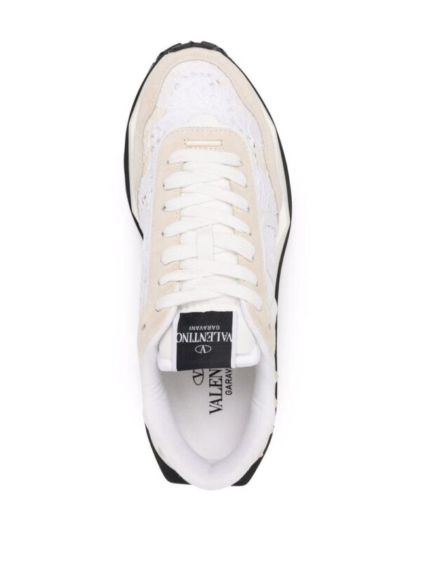 Valentino Garavani  Lacerunner lace panelled sneakers