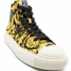 Versace baroque print high-top sneakers