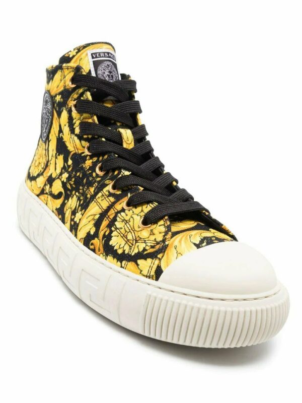 Versace baroque print high-top sneakers