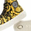 Versace baroque print high-top sneakers
