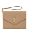 Saint Laurent  quilted logo-plaque clutch bag