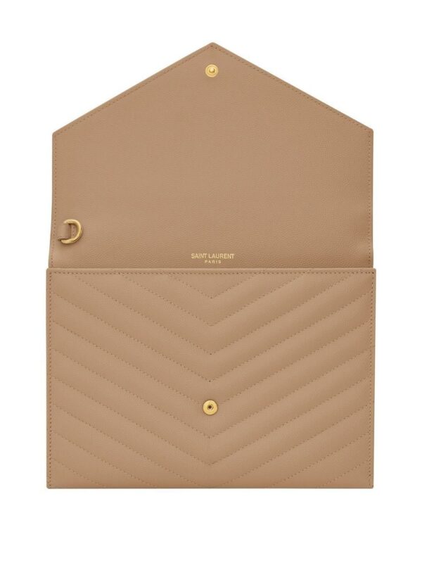 Saint Laurent  quilted logo-plaque clutch bag