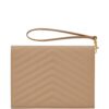 Saint Laurent  quilted logo-plaque clutch bag