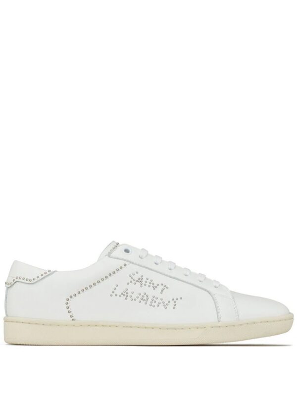 18430310_40526419_1000.jpg Saint Laurent studded low-top leather sneakers