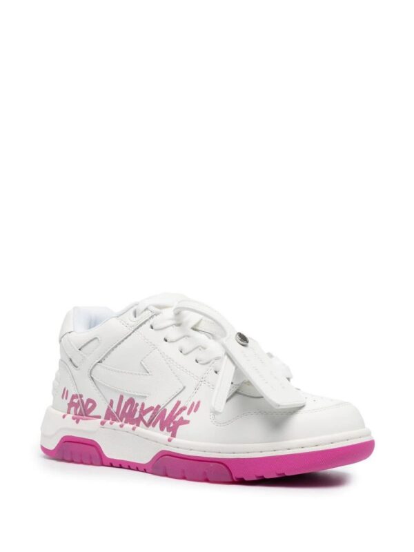 Off-white slogan-print lace-up sneakers
