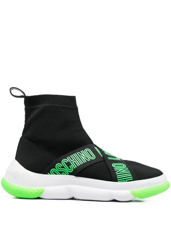 18610114_40160647_1000_1e4df00f-8d73-43ac-bdf2-108b7bf021f7.jpg Love Moschino logo-strap high-top sneakers