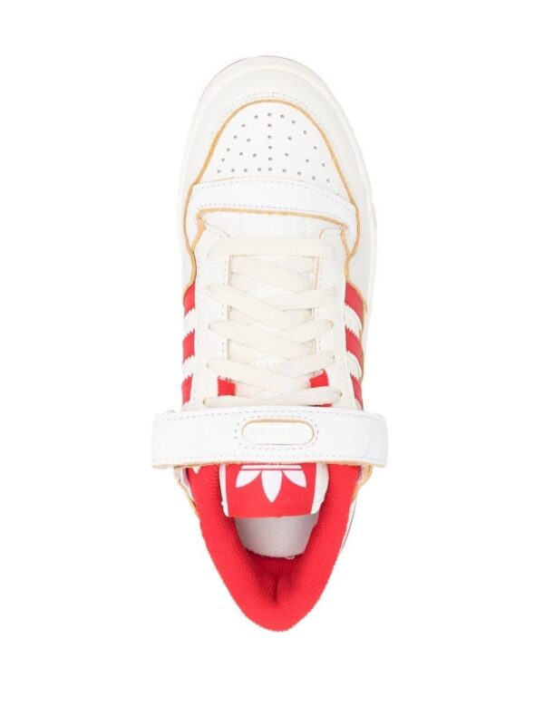 adidas  side-stripe leather sneakers