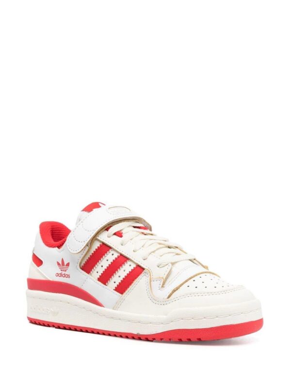 adidas  side-stripe leather sneakers