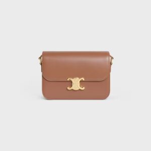 187363BF4-18BU_1_SPR23.jpg CELINE CLASSIQUE TRIOMPHE BAG IN shiny calfskin