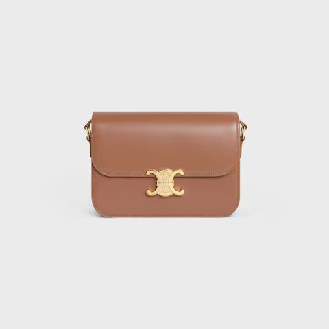 187363BF4-18BU_1_SPR23.jpg CELINE CLASSIQUE TRIOMPHE BAG IN shiny calfskin